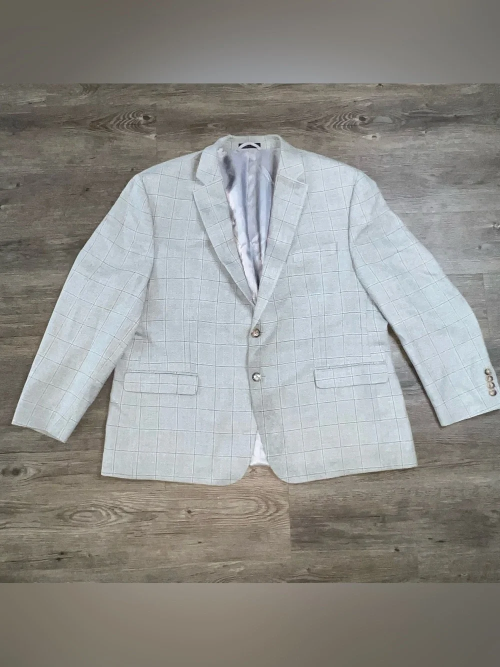 Lauren Ralph Lauren Suit Jacket 46S Wool Silk Business Designer Preppy Luxury
